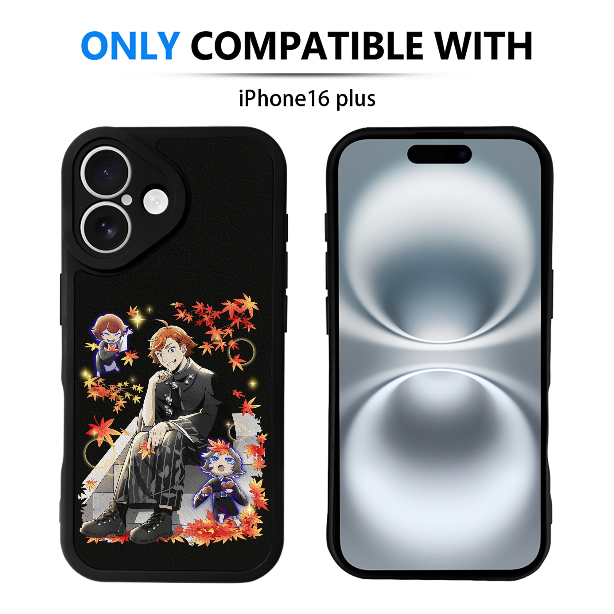 （画像用） 文豪ストレイドッグス Bungo Stray Dogs 【iPhone 16シリーズ対応】シリコンスマホケース（レザー調） 材質：シリコン